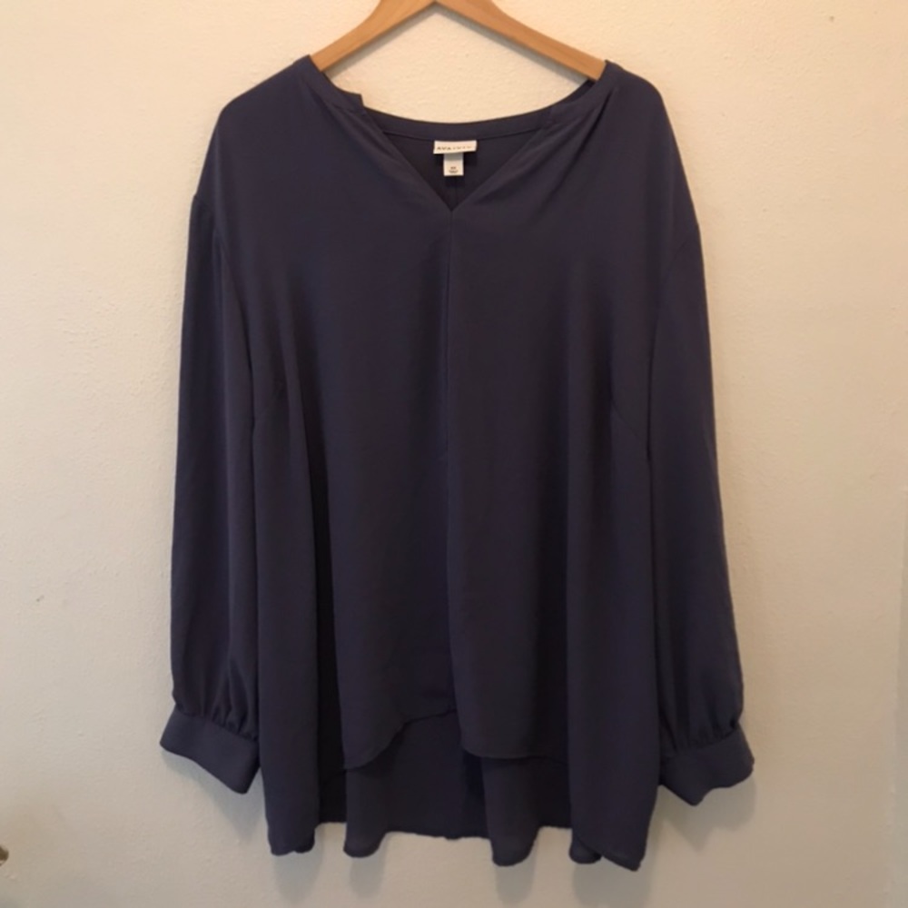 AVA & VIV deep blue/purple blouse